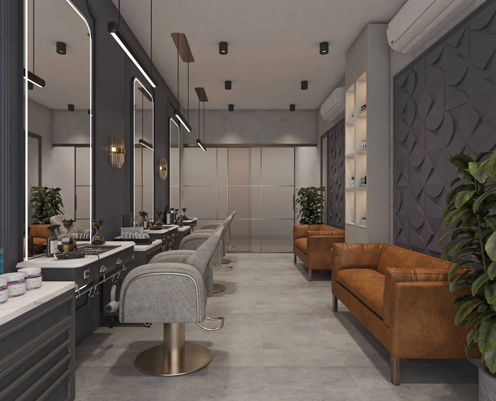 Luxury Salon Interior at Mihira